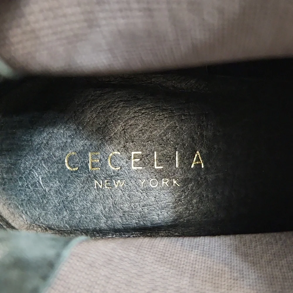 Cecelia New York Gemma Slip-on Suede Low Wedge Ankle Boots (W Size 8.5)